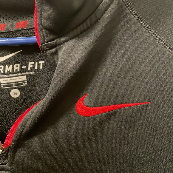 Nike Thermafit  1/4 Quarter Zip Red/Black Size S - Picture 3 of 4